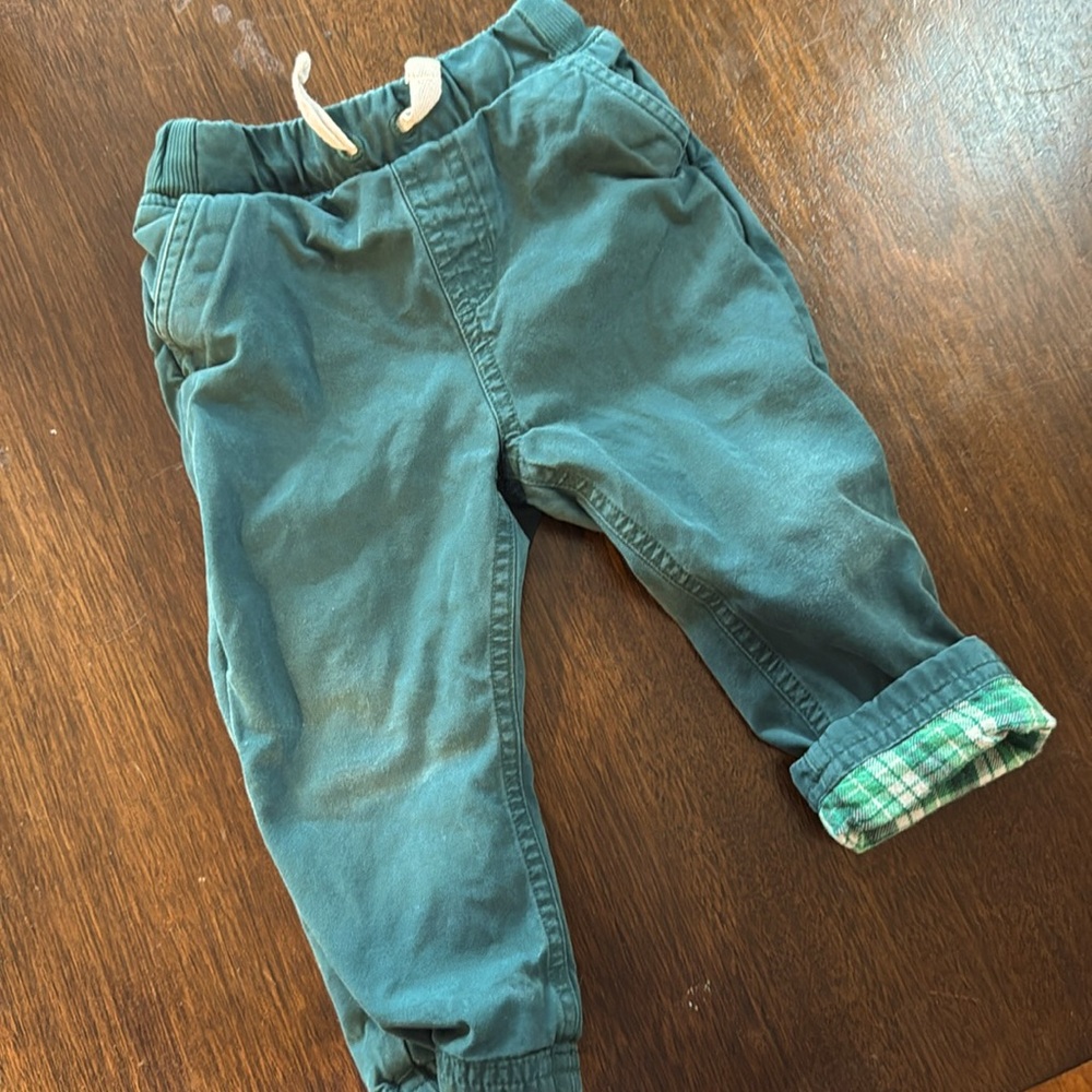 Hannah Andersson green pants 12-18 months